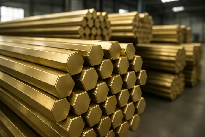 Hexagonal Brass Bars